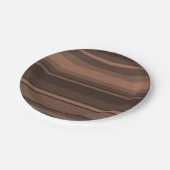 Assiettes En Carton Bandes de chocolat (Angle)