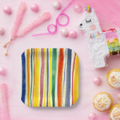 Assiettes En Carton bandes d'été (Fête)