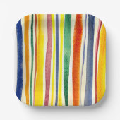 Assiettes En Carton bandes d'été (Recto)