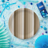 Assiettes En Carton Bandes d'ombre Brown (Fête)