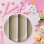 Assiettes En Carton Bandes d'ombre Brown (Fête)