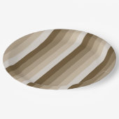 Assiettes En Carton Bandes d'ombre Brown (Angle)