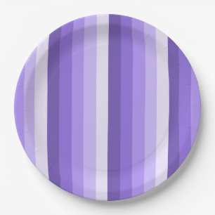 Assiettes En Carton Bandes d'ombre violette