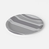 Assiettes En Carton Bandes grises (Angle)