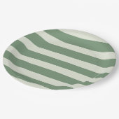 Assiettes En Carton Bandes inégales - Vert (Angle)