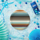 Assiettes En Carton Bandes rétro (Fête)