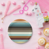 Assiettes En Carton Bandes rétro (Fête)