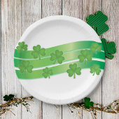 Assiettes En Carton Bandes shamrocks