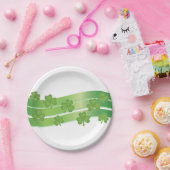 Assiettes En Carton Bandes shamrocks (Fête)