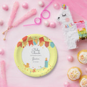 Assiettes En Carton Bannière rouge jaune Baby shower Drapeaux Confetti (Fête)