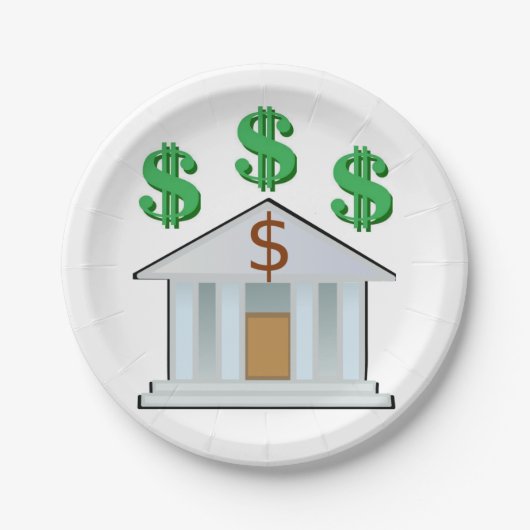 Assiettes En Carton Banquier des plaques de papier (Devant)