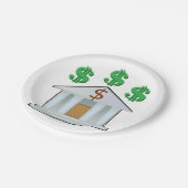 Assiettes En Carton Banquier des plaques de papier (Angle)