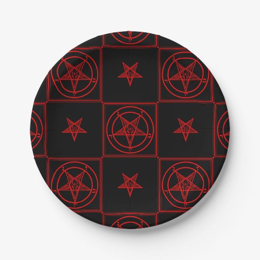 Assiettes En Carton Baphomet (Devant)