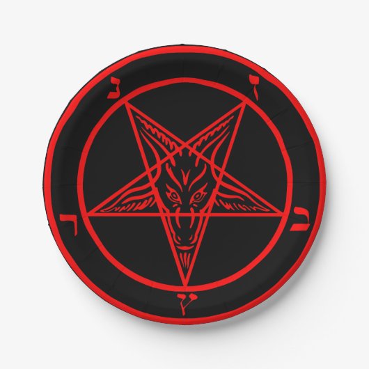 Assiettes En Carton Baphomet (Devant)