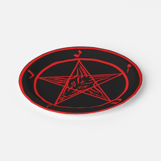 Assiettes En Carton Baphomet (Angle)