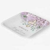 Assiettes En Carton Baptême d'Hydrangée (Angulaire)