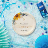 Assiettes En Carton Baptême tournesol eucalyptus parties scintillant m (Fête)