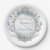 Assiettes En Carton Baptism baby boy  (Devant)