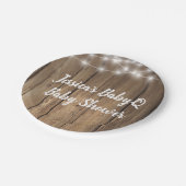 Assiettes En Carton Barbecue Bébé BBQ Rustique Bois Luminaires de gran (Angle)