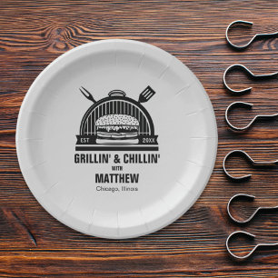 Assiettes En Carton Barbecue Grillin' & Chillin Bachelor Party