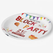 Assiettes En Carton Barbeque Snack Pique-Nique Amusants Quartier Bloc  (Angle)