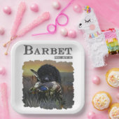 Assiettes En Carton Barbet, Chien d'eau français (Fête)