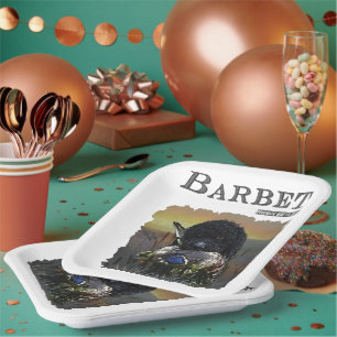 Assiettes En Carton Barbet, Chien d'eau français