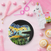 Assiettes En Carton Barcelone, Gaudi - lézard, Espagne (partie (Fête)