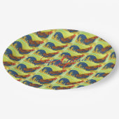 ASSIETTES EN CARTON BARN YARD FUN ROOSTER MONOGRAM PARTI (Angle)