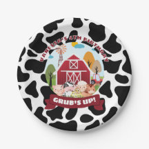 Barnyard Bash Plaque papier d'anniversaire