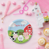 Assiettes En Carton Barnyard Boy Anniversaire Plaques de papier de fêt (Fête)