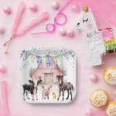 Assiettes En Carton Barnyard Farm Animaux 1er anniversaire (Fête)