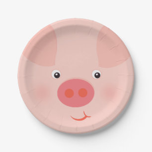 Assiettes En Carton Barnyard Piggy