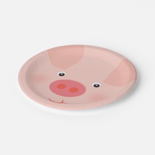 Assiettes En Carton Barnyard Piggy (Angle)