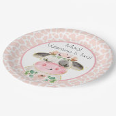 Assiettes En Carton Barnyard Plaques d'anniversaire Oink Moo Cockadood (Angle)