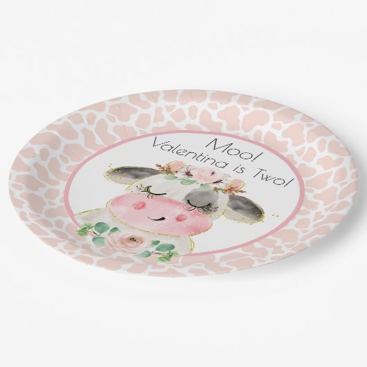 Assiettes En Carton Barnyard Plaques d'anniversaire Oink Moo Cockadood (Angle)