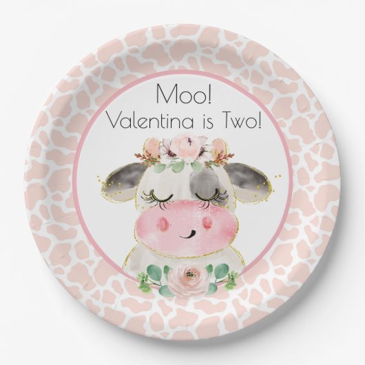 Assiettes En Carton Barnyard Plaques d'anniversaire Oink Moo Cockadood (Devant)