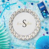 Assiettes En Carton Barre BM Bat mitzvah Plaque papier Elegant Or Noir (Fête)