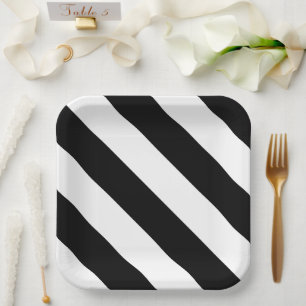 Assiettes En Carton Barre croisée