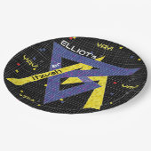 Assiettes En Carton Barre ou Bat mitzvah JEU EN Plaque papier ON (Angle)