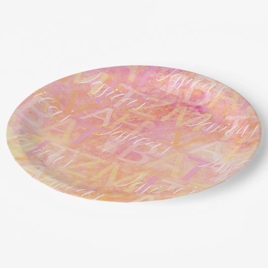 Assiettes En Carton Barre ou plaque papier Bat mitzvah Simplement subt (Angle)