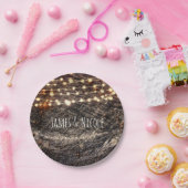 Assiettes En Carton Barre rustique Bois et éclairs Fête d'automne (Fête)