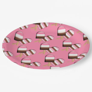 Assiettes En Carton Bars à crème glacée napolitaine 01-PAPIER PLAQUES 