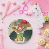 Assiettes En Carton Bartending Dog in Retro Bar (Fête)