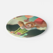 Assiettes En Carton Bartending Dog in Retro Bar (Angle)