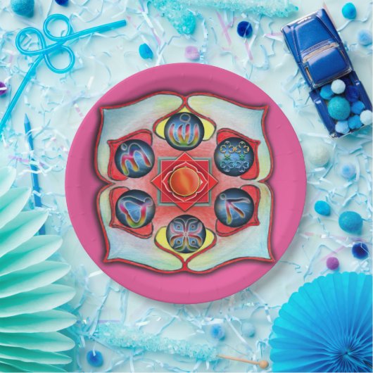 Assiettes En Carton Base Chakra (Fête)
