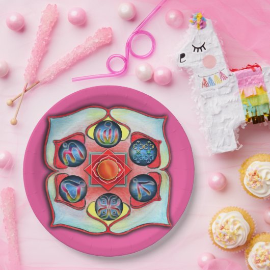Assiettes En Carton Base Chakra (Fête)