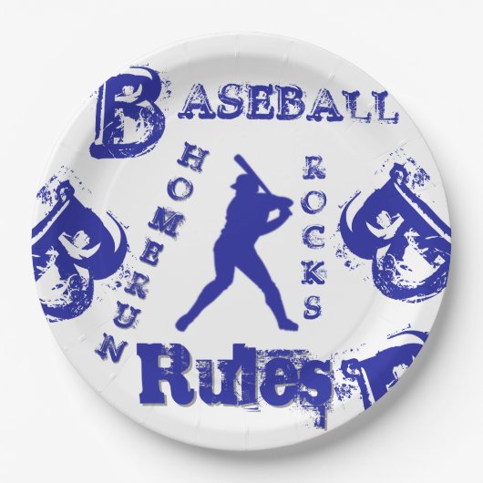 Assiettes En Carton Baseball (Devant)