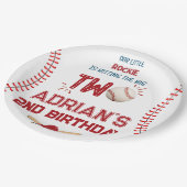 Assiettes En Carton Baseball 2e anniversaire garçon (Angle)