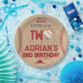 Assiettes En Carton Baseball 2e anniversaire garçon (Fête)